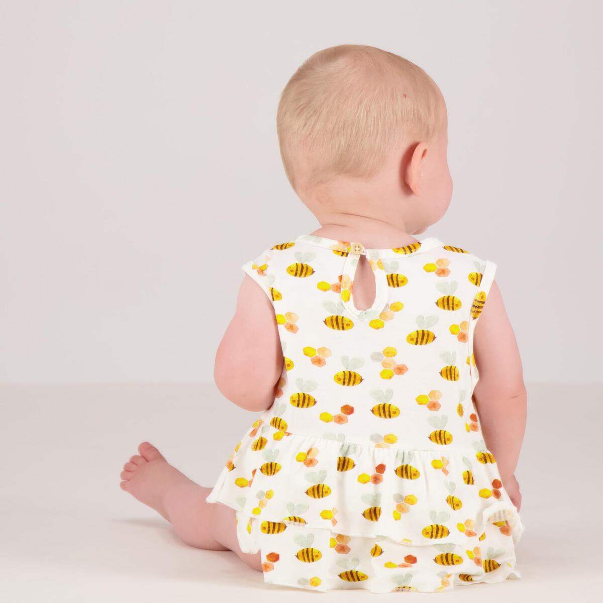 Bumbling Bees Ruffled Dress