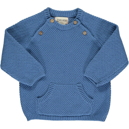The Morrison Sweater will keep your little one warm and dapper! Made of incredibly soft 100% cotton, it looks smart with its buttons on the shoulders, and is perfect for all the budding gentlemen out there! Lookin' suave has never been so cosy!  100% Cotton.