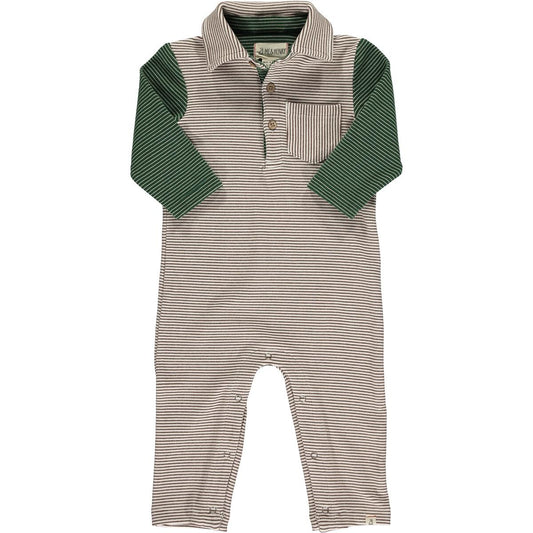 Make a winning style choice with your little one in the Arlington Cosy Polo Romper! A pocketed polo design with blue body and cream sleeves gives him a timeless look and special touch. Plus, its extra comfy fabric ensures he’ll be cozy all day or for a special occasion! while looking super-cute. Baby boy approved!