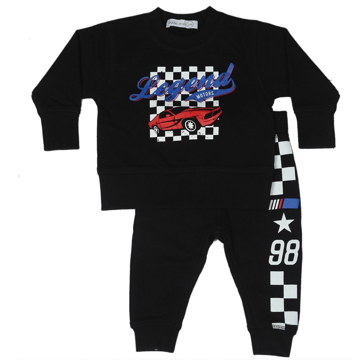 Racer Check Shirt and Jogger Set