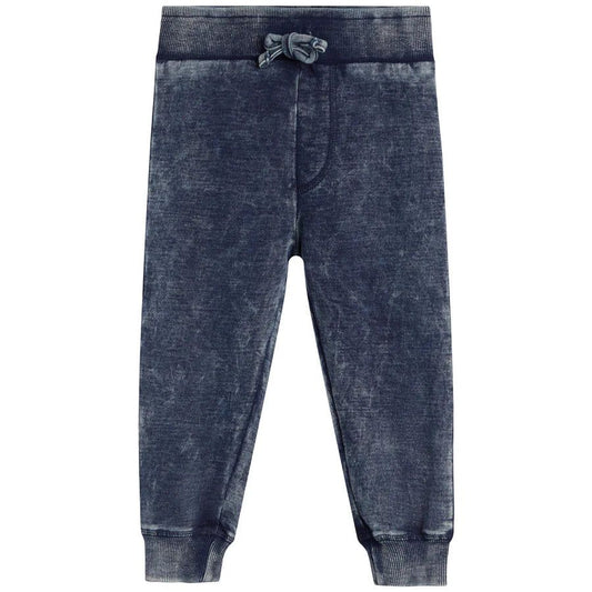 Dark Denim Knit Jogger Pants