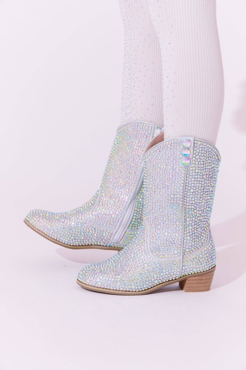 Silver Crystal Cowgirl Boots