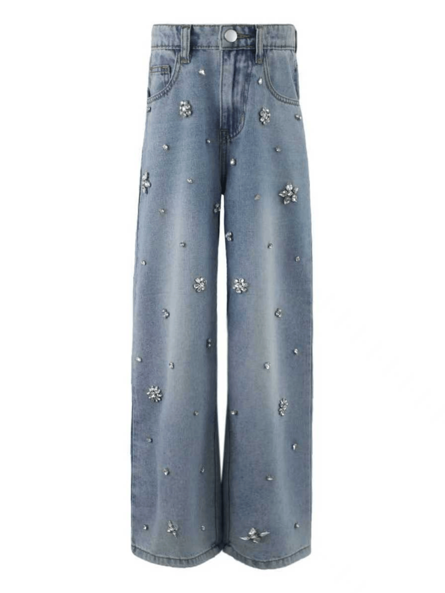 Crystal Flower Jeans