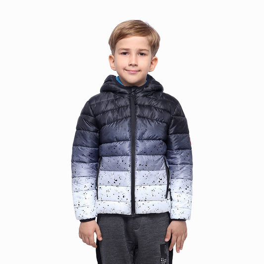 Dark Grey Space Reversible Light Puffer Coat