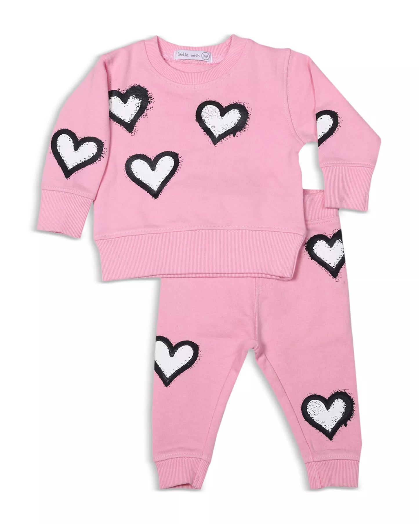 Pink Grafitti Hearts Set (Infant)