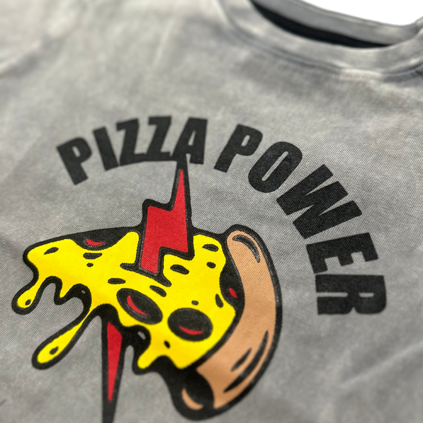 Pizza Power Coal Enzyme Tee