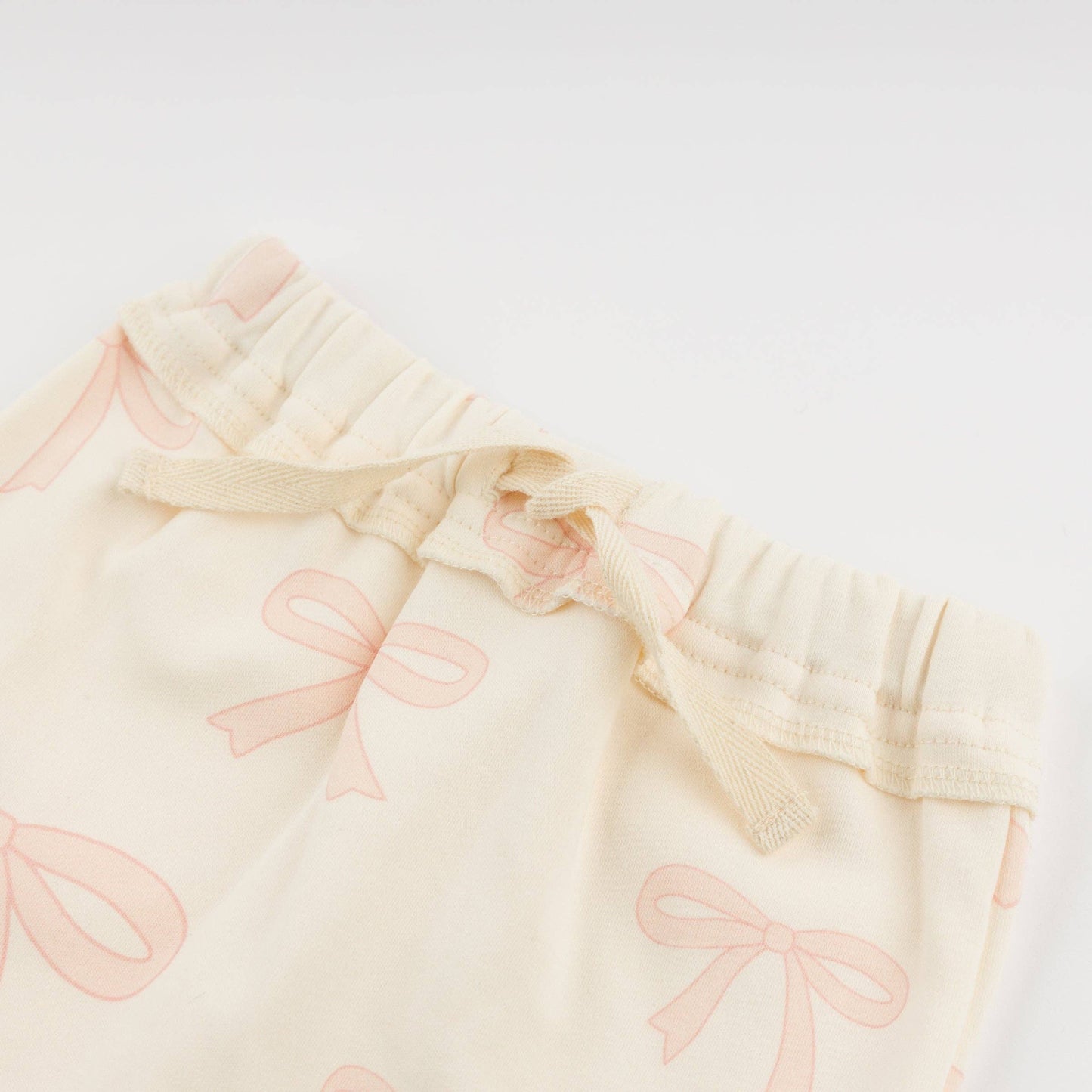 Big Bows Brooklyn Boxy Jogger Set in Milk/Pink