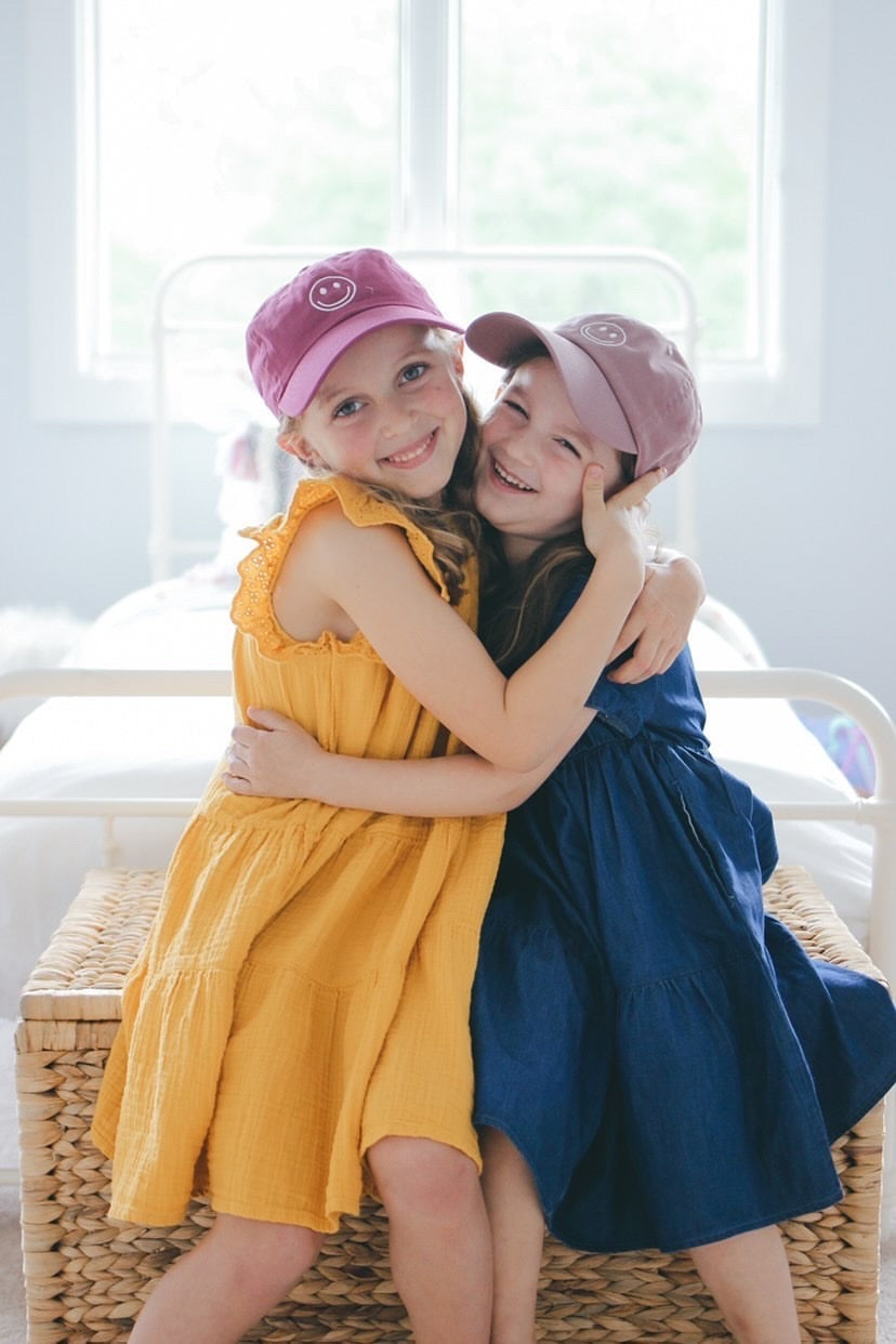 Lilac Smiley Face Hat