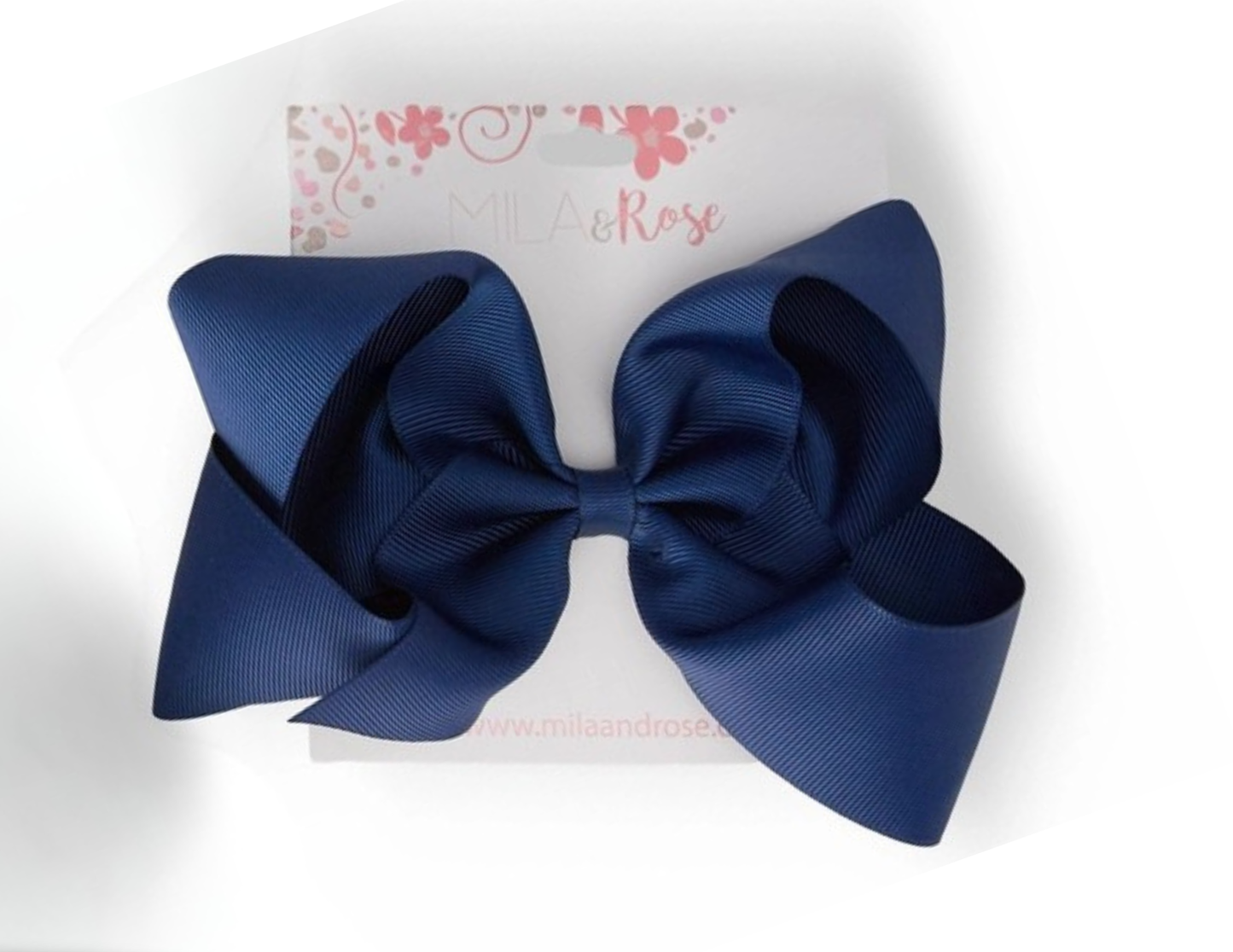 Medium Grosgrain Bow in Navy