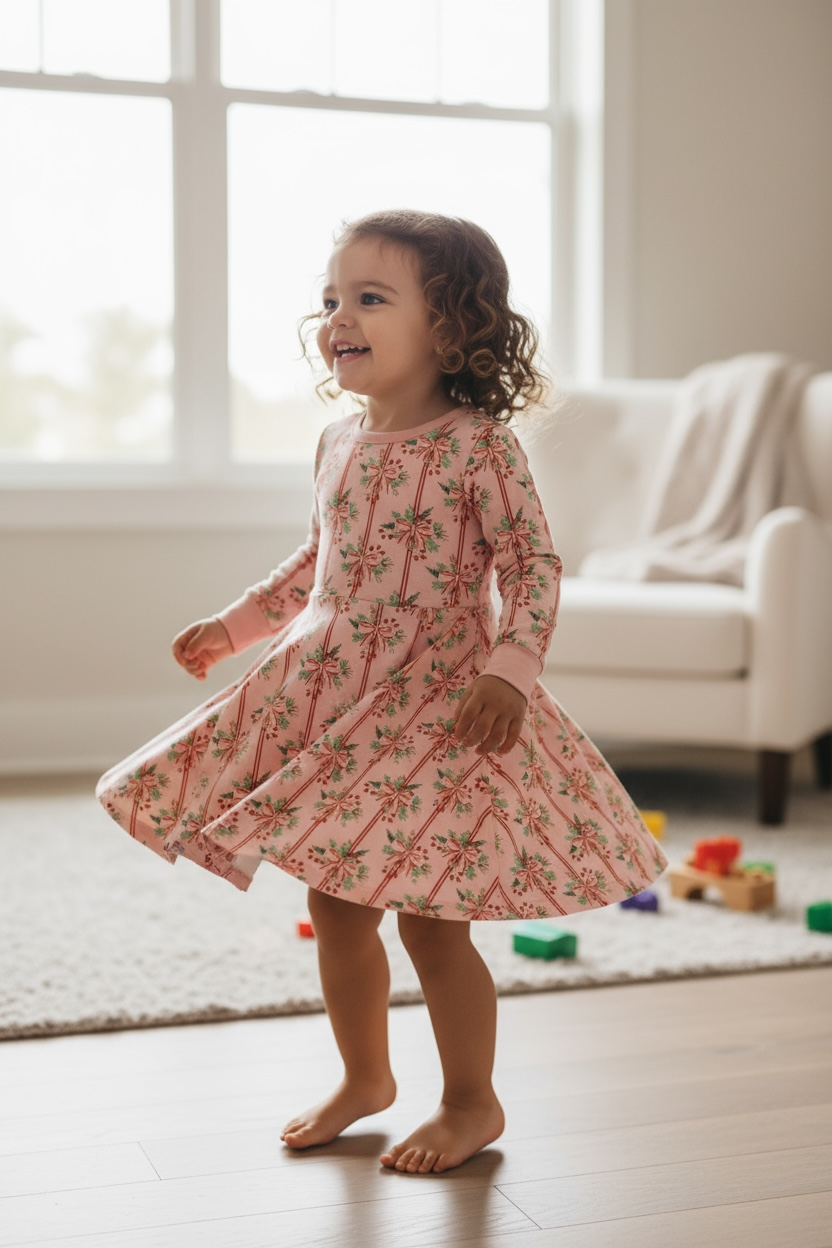 Ribbon + Holly Bamboo Twirl Dress