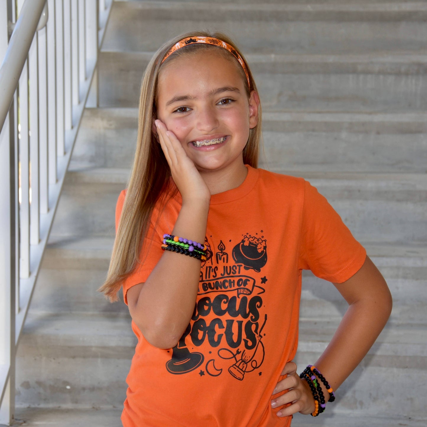 Halloween Tie Dye Silicone Beaded Bubble Bracelets