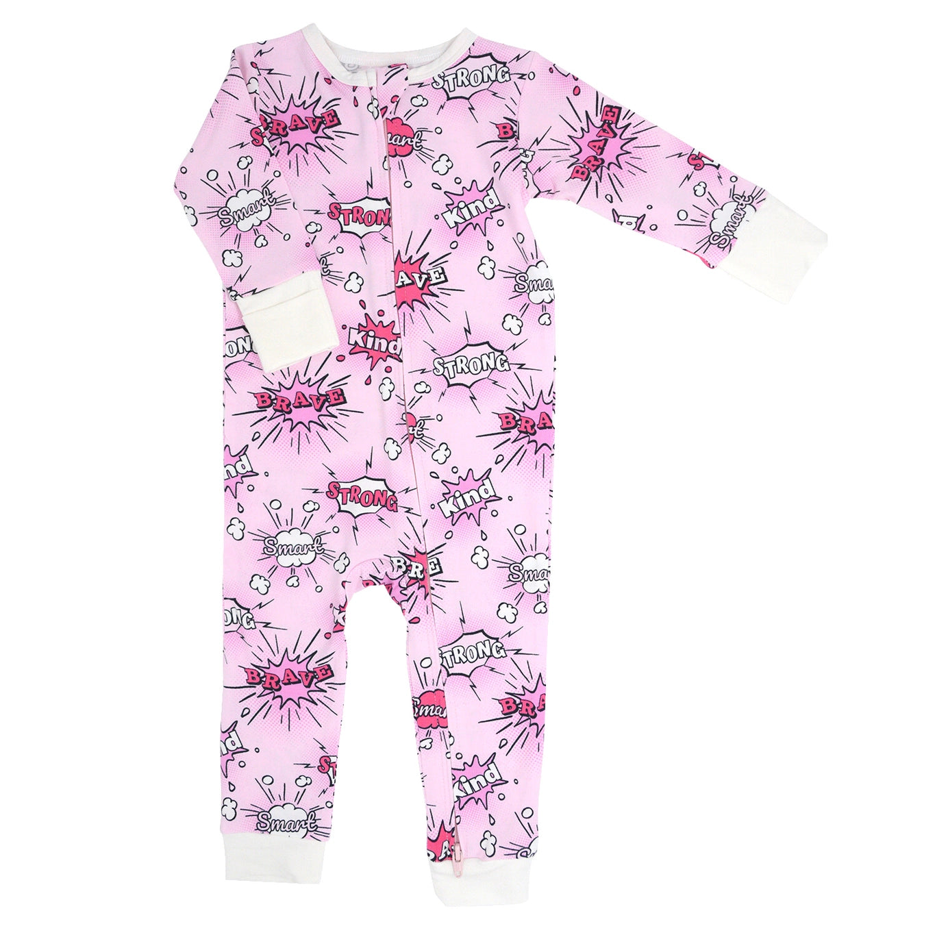 Pink Hero Zipper Romper