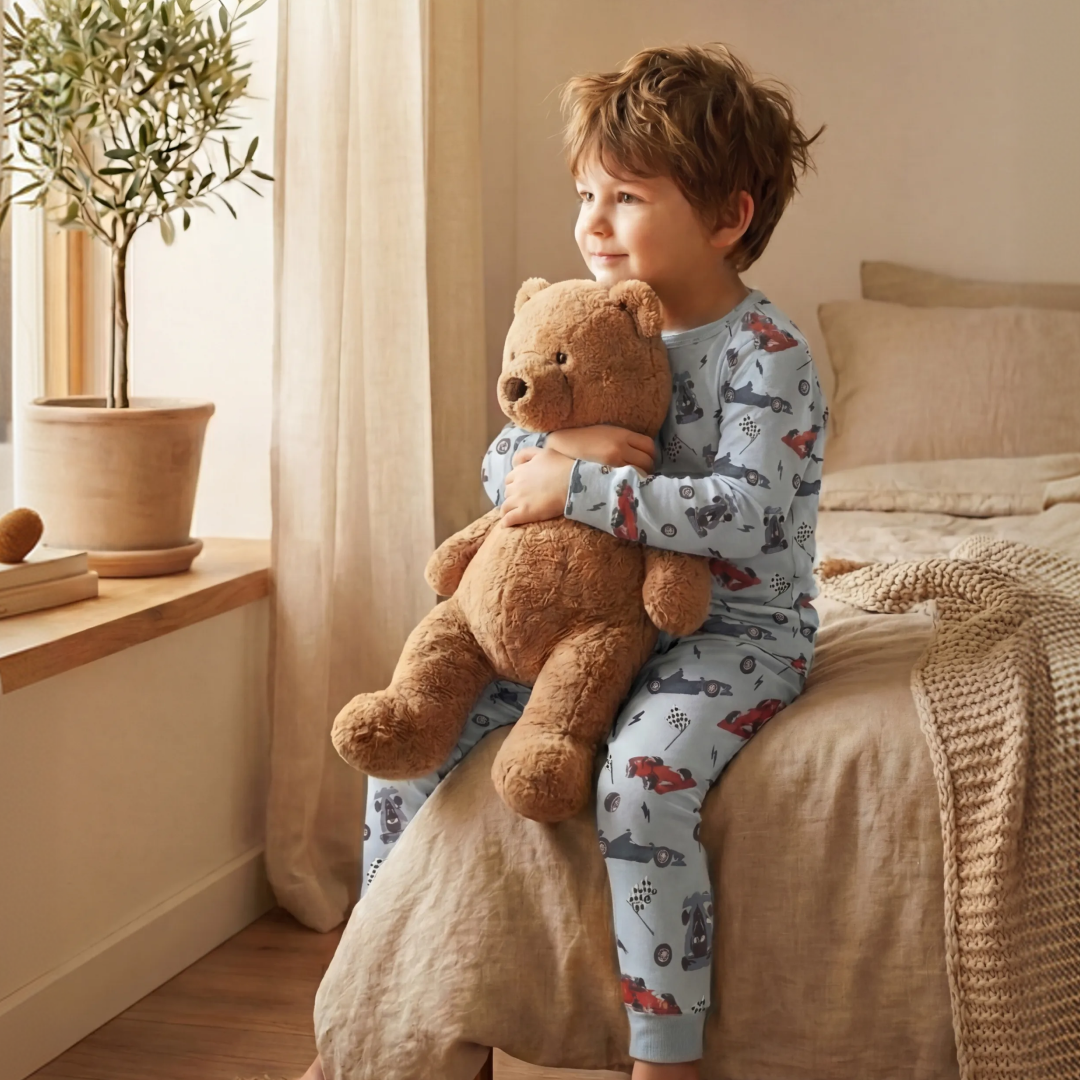 Racecar Blue Bamboo Pajama Set