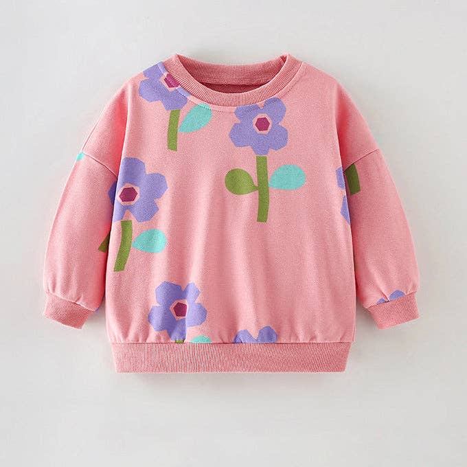 Purple Poppy Peachy Sweatshirt