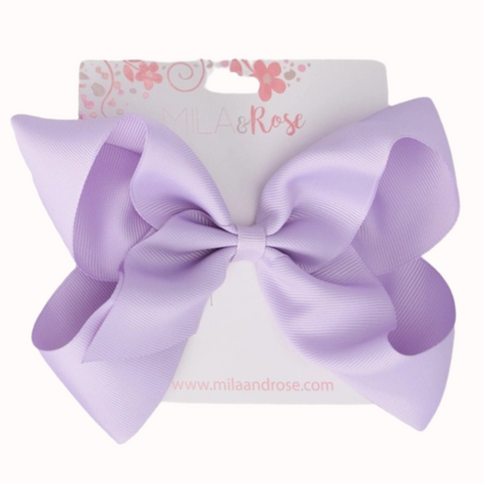 Medium Grosgrain Bow in Lavender