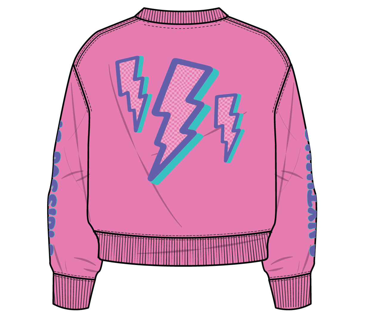 Anything is Possible Lightning Sweatshirt in Berry
