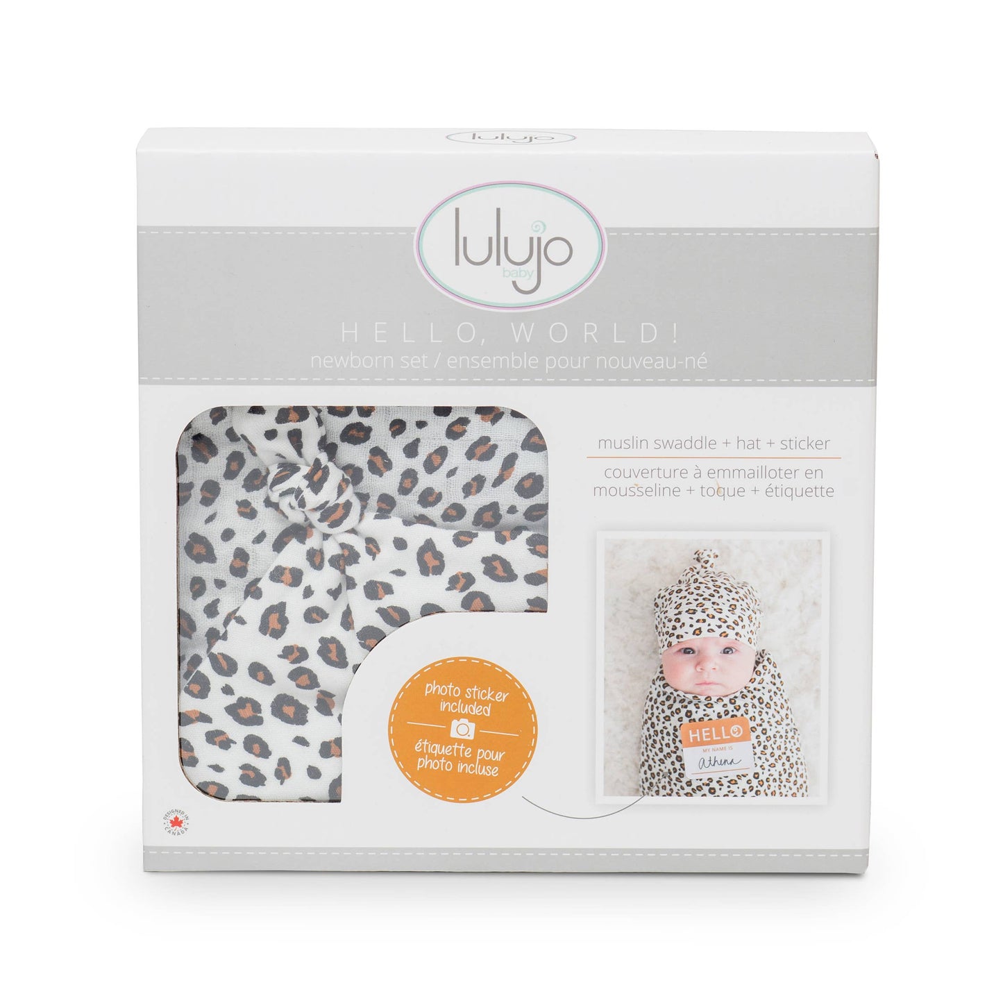 Leopard Hat & Swaddle Set