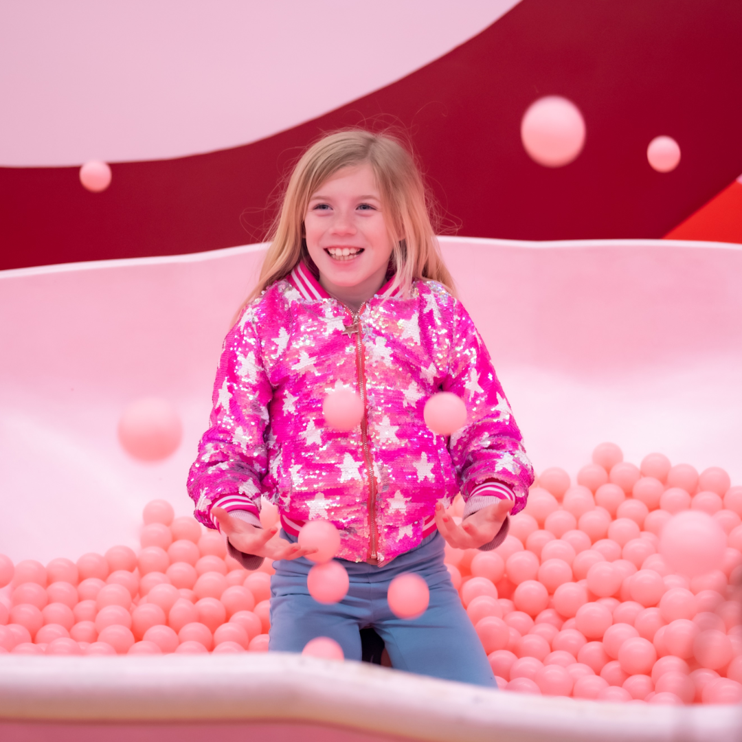 Hot Pink Star Sequin Bomber Jacket