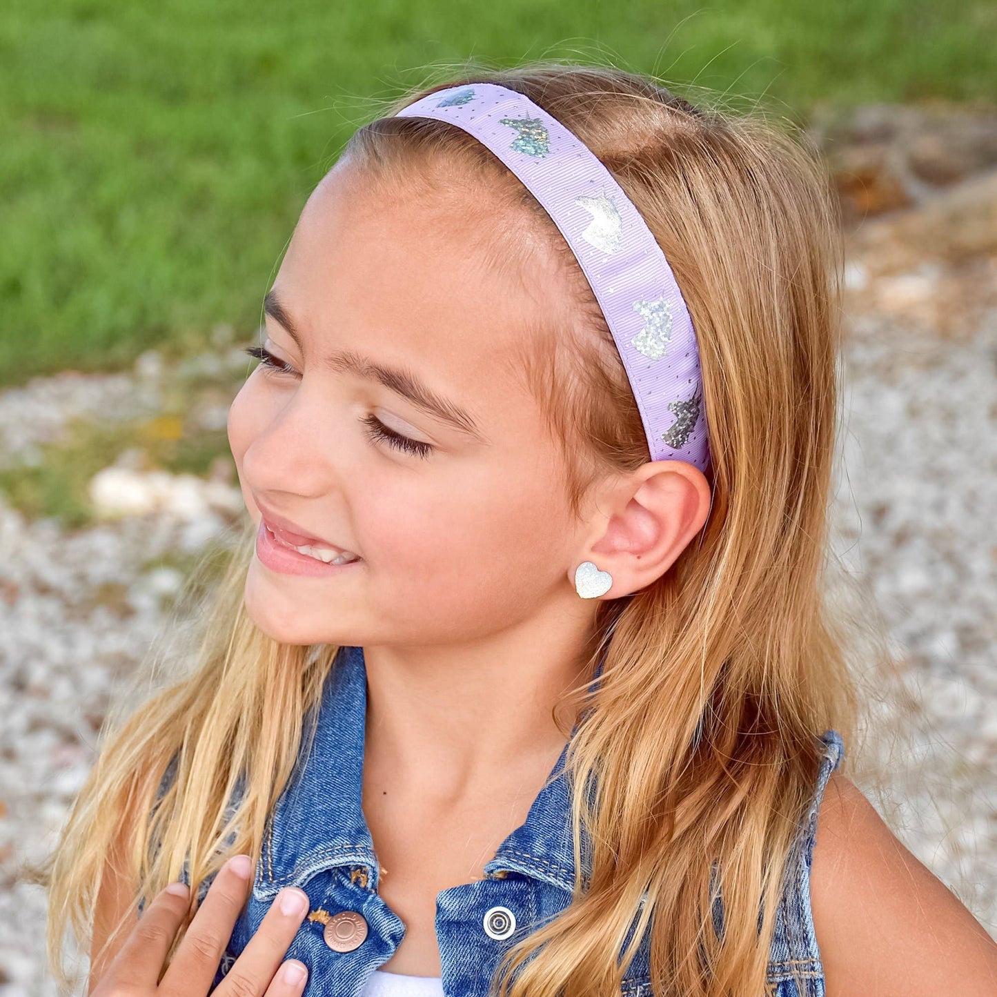 Adjustable No Slip Purple Unicorn Headband