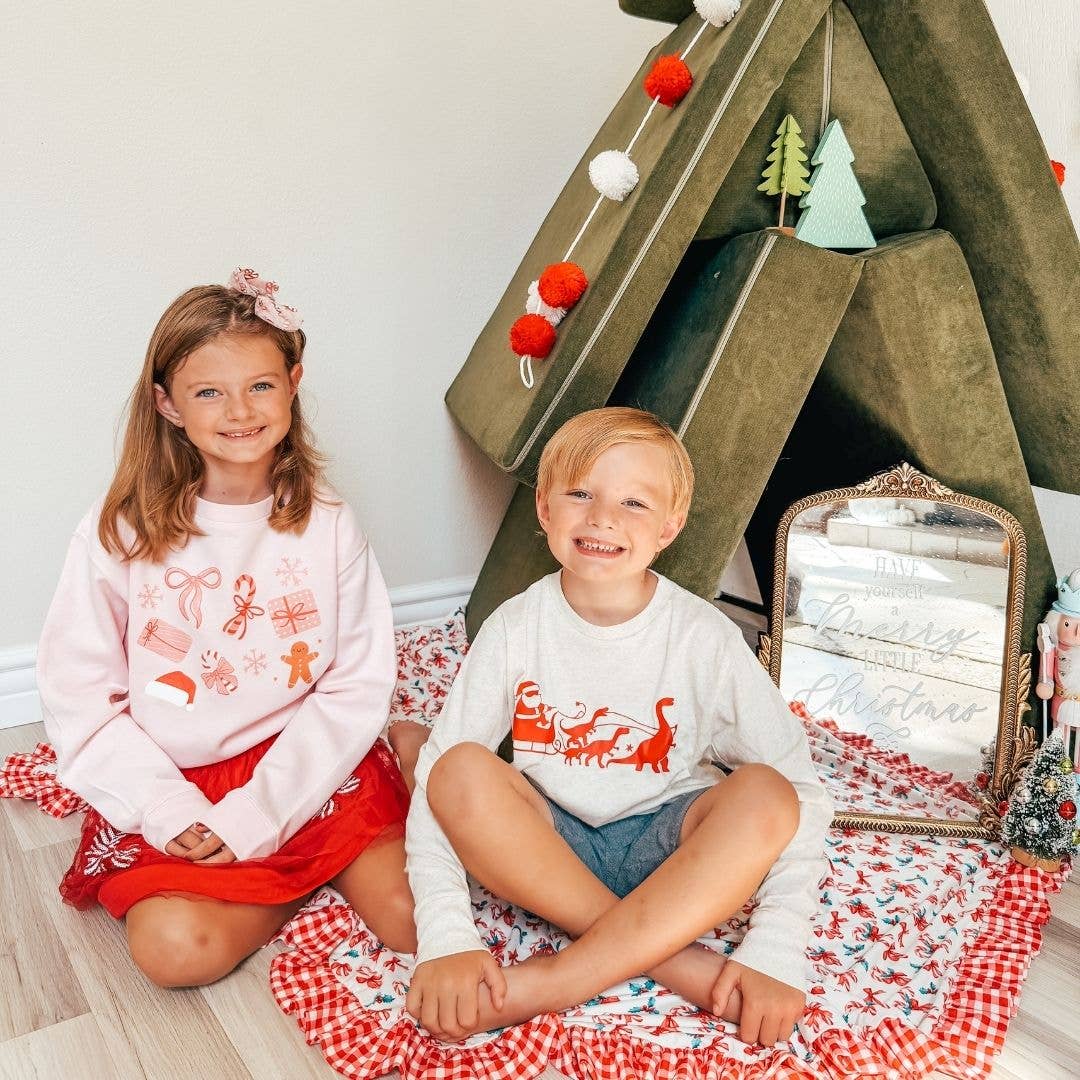 Candy Cane Confetti Tulle Bow Clip