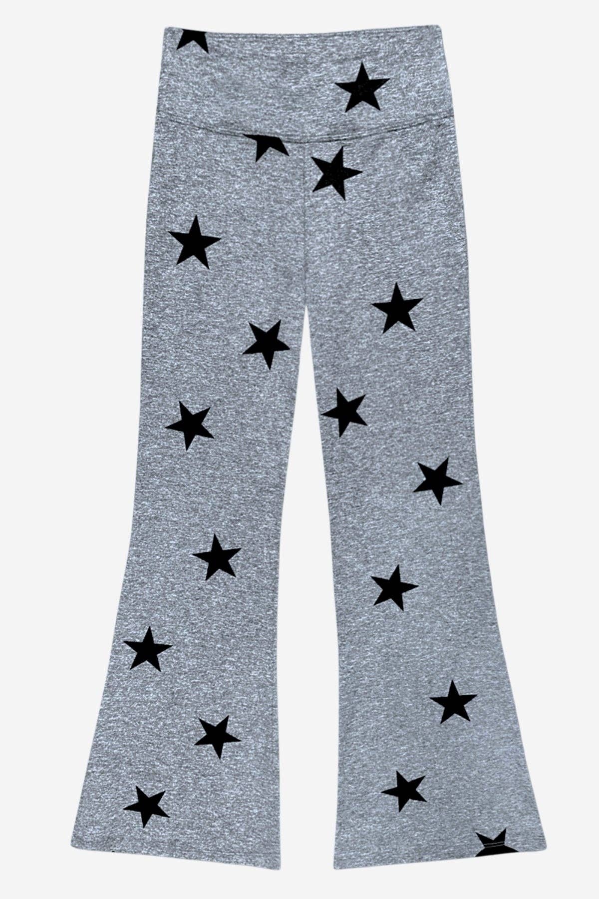 Steel Black Stars Simply Soft Luxe Flare Legging