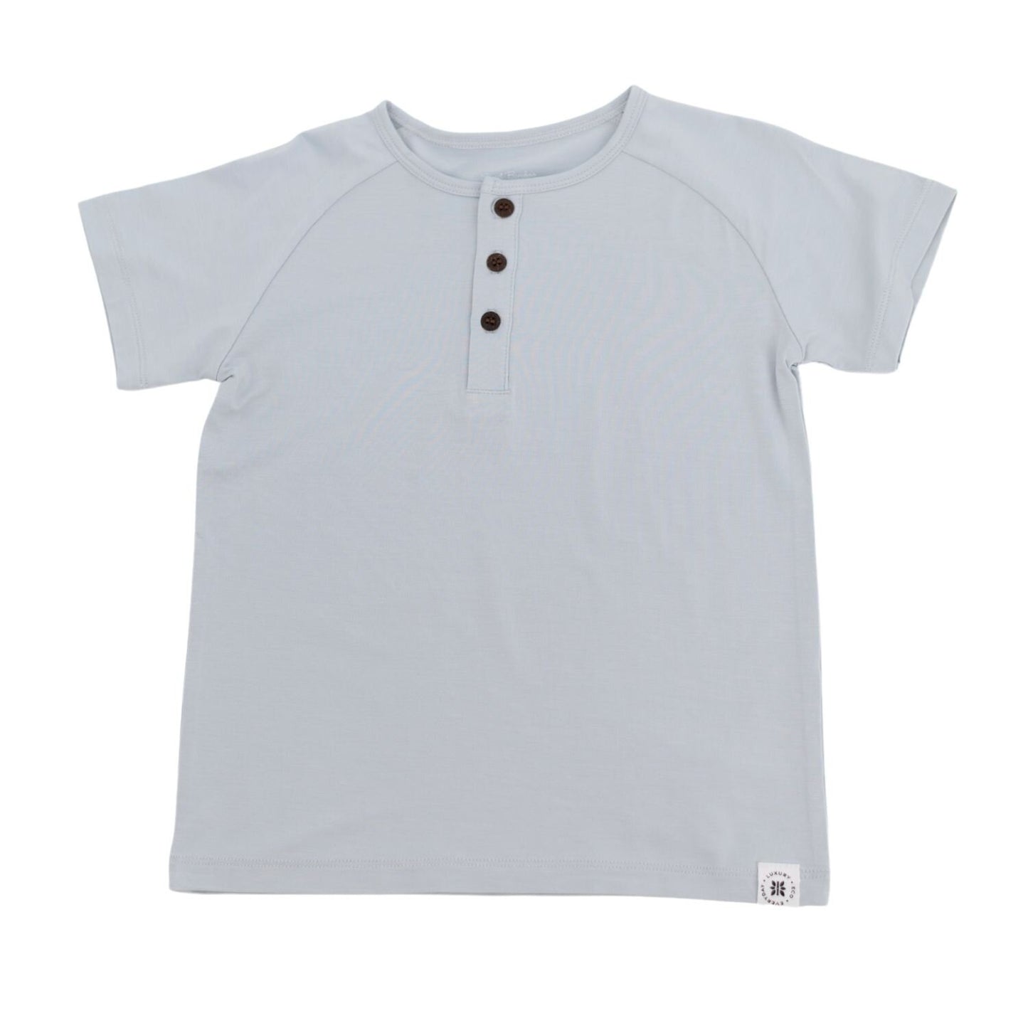 Alloy Bamboo Henley Tee. Incredibly soft and stretchy! This signature bamboo fabric is good for the Earth and for your children. Safe for sensitive skin. Tagless label for total comfort. Machine washable and dryable! 95% Viscose from Bamboo 5% Spandex.