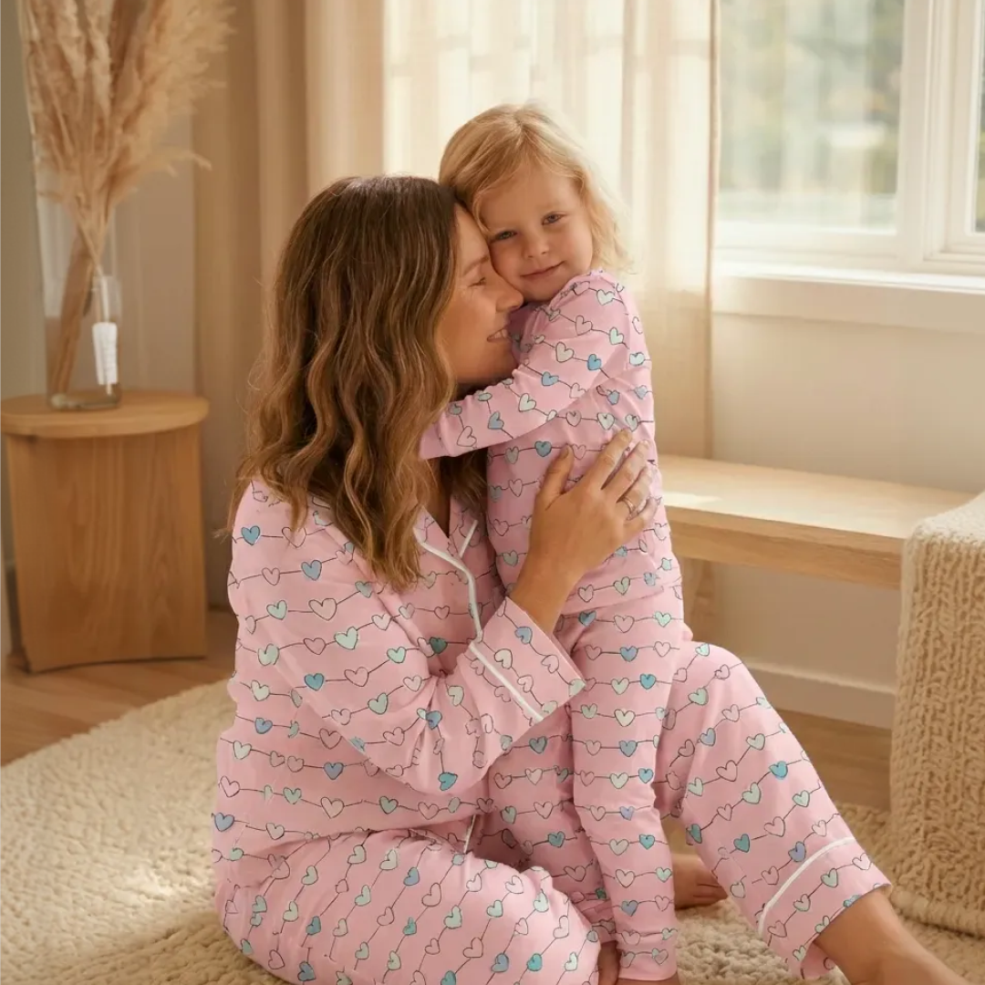 String of Hearts Bamboo Pajama Set