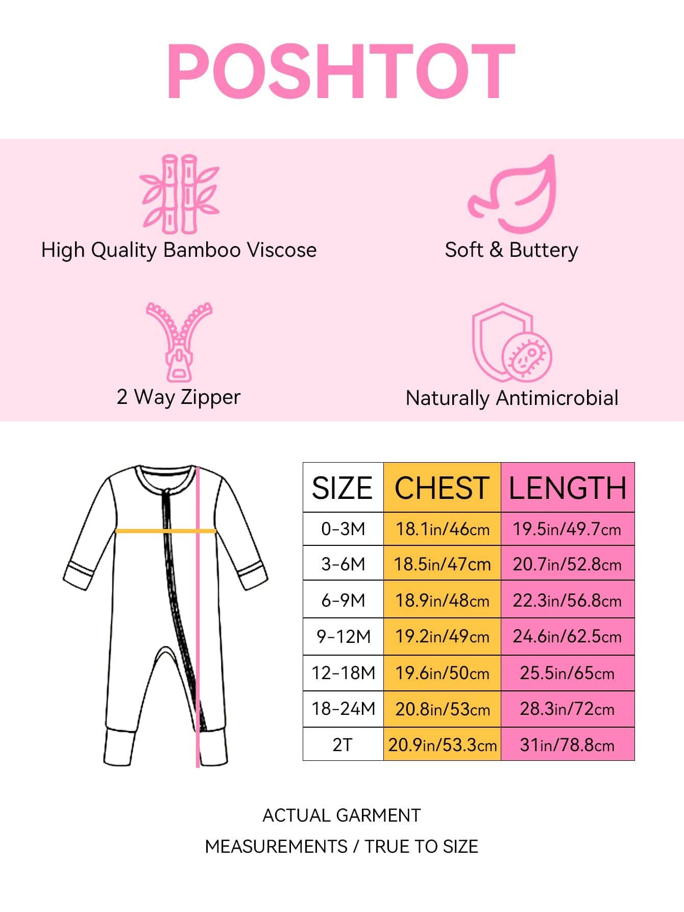 PoshTOT Sunglasses Bamboo Convertible Zip Romper