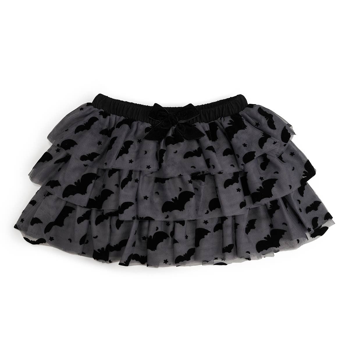 Flocked Bats Bow Tiered Tutu