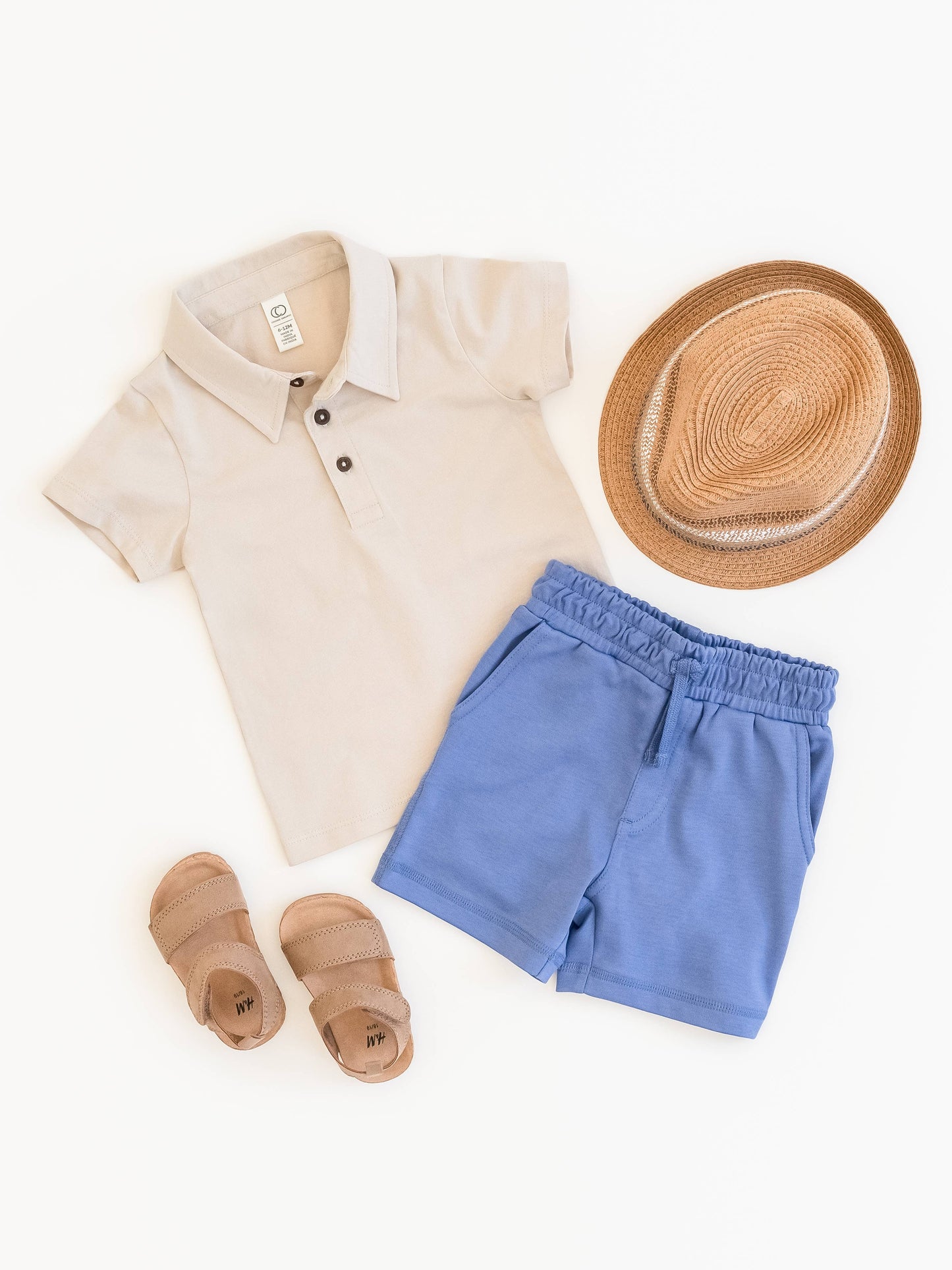 Ben Short Sleeve Polo in Oat