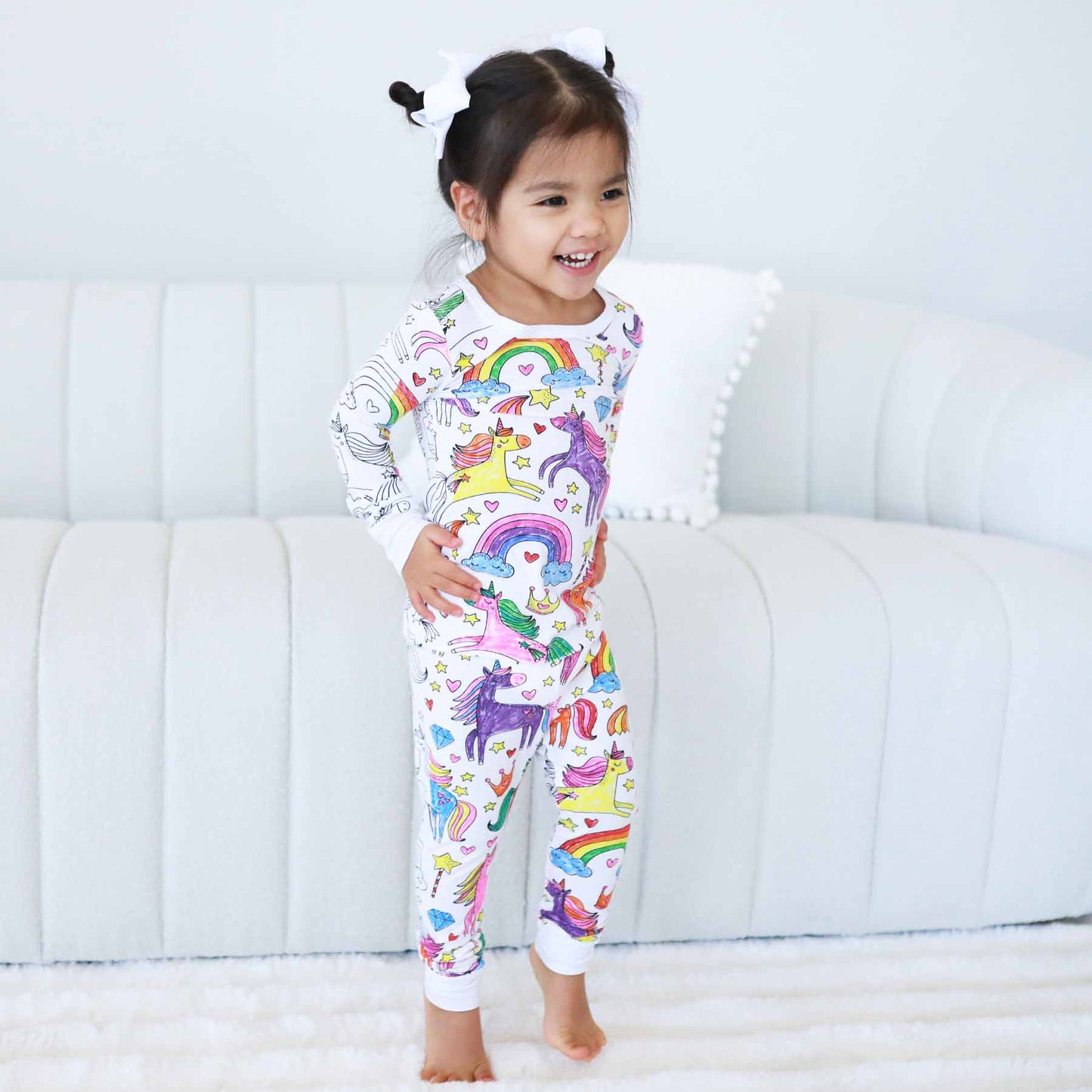 Colorable Enchanted Unicorns Pajama Set