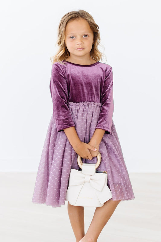 Amethyst Velvet Tutu Dress