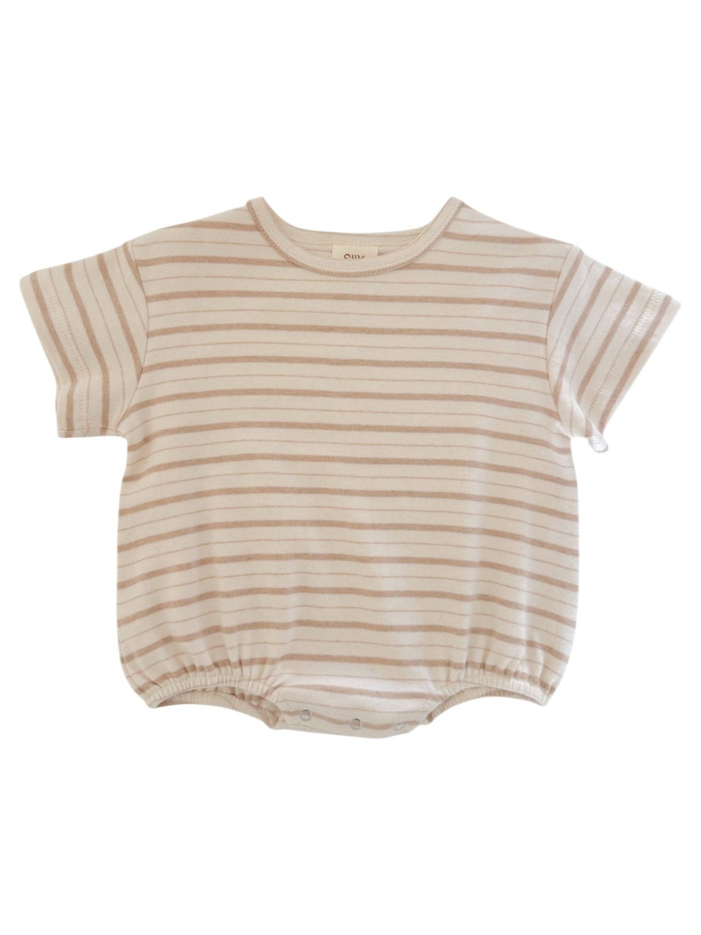 Biscuit Mixed Stripe Organic Cotton Bubble