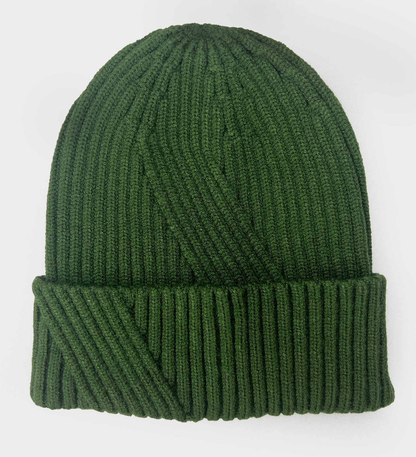 Olive Ribbed Knit Beanie
