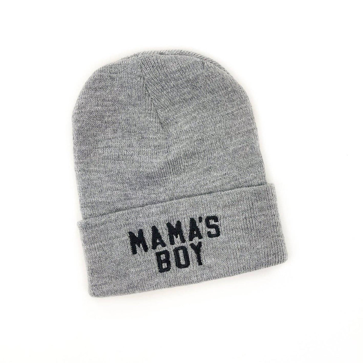 Mama's Boy Gray Beanie