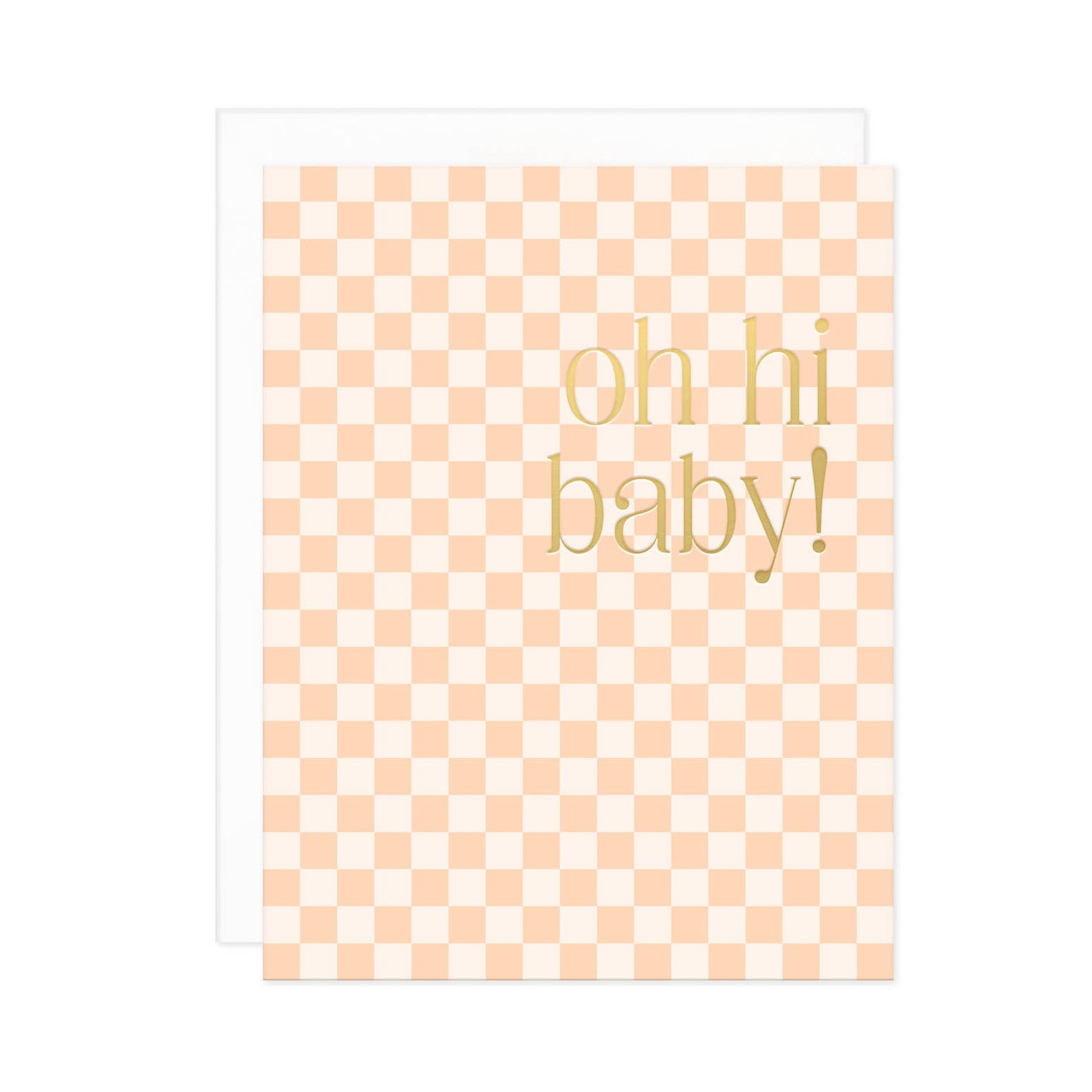 Mini Check Oh Hi Baby Foil Card