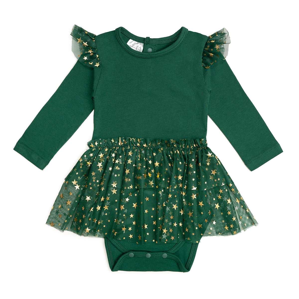 Emerald Shimmer L/S Tutu Bodysuit