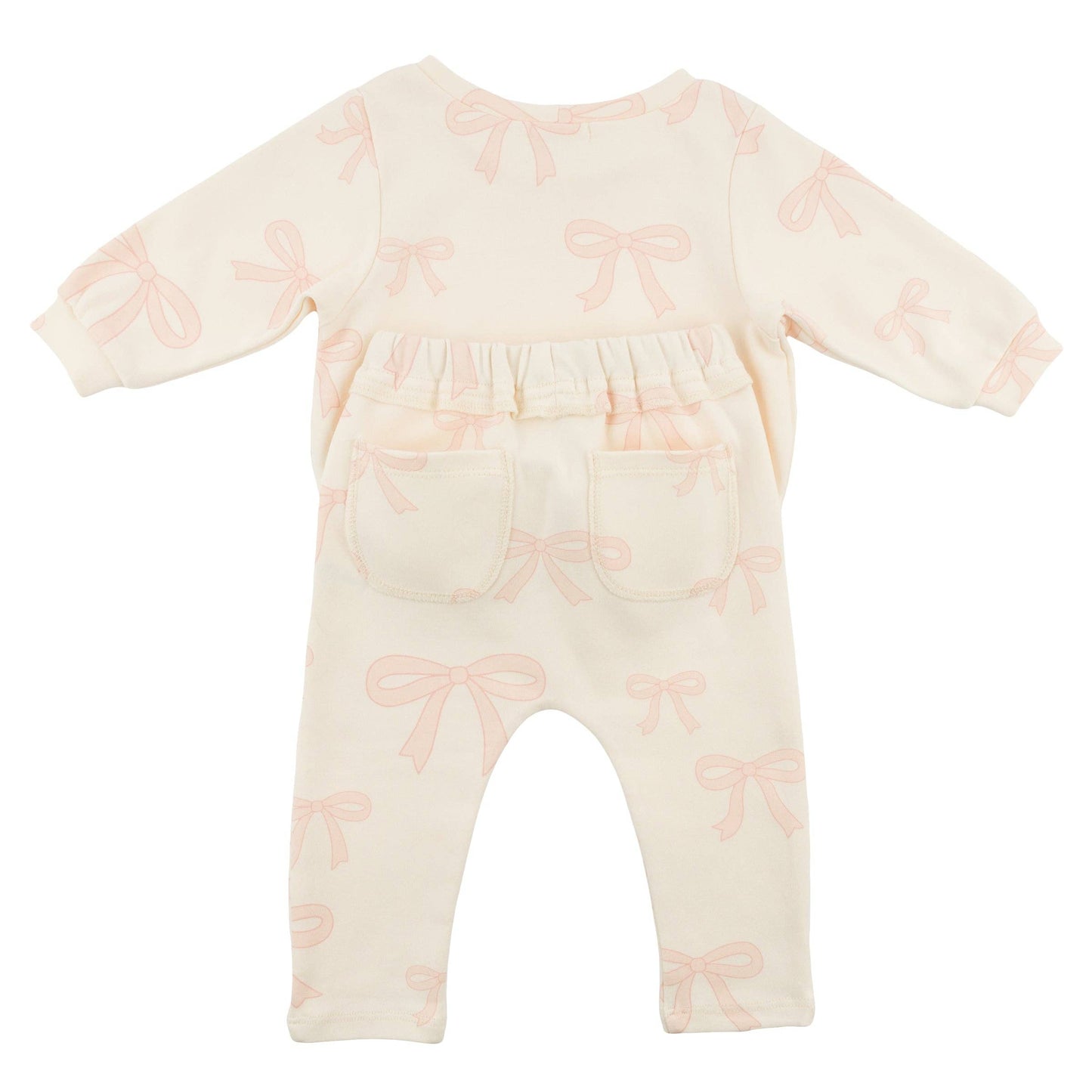 Big Bows Brooklyn Boxy Jogger Set in Milk/Pink