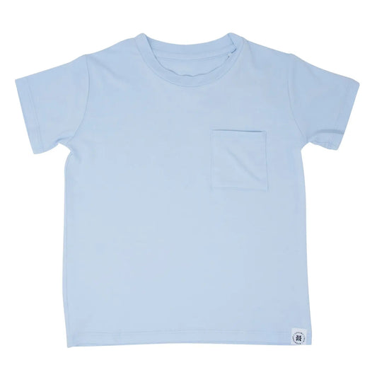 Powder Blue Bamboo Crew Neck Tee