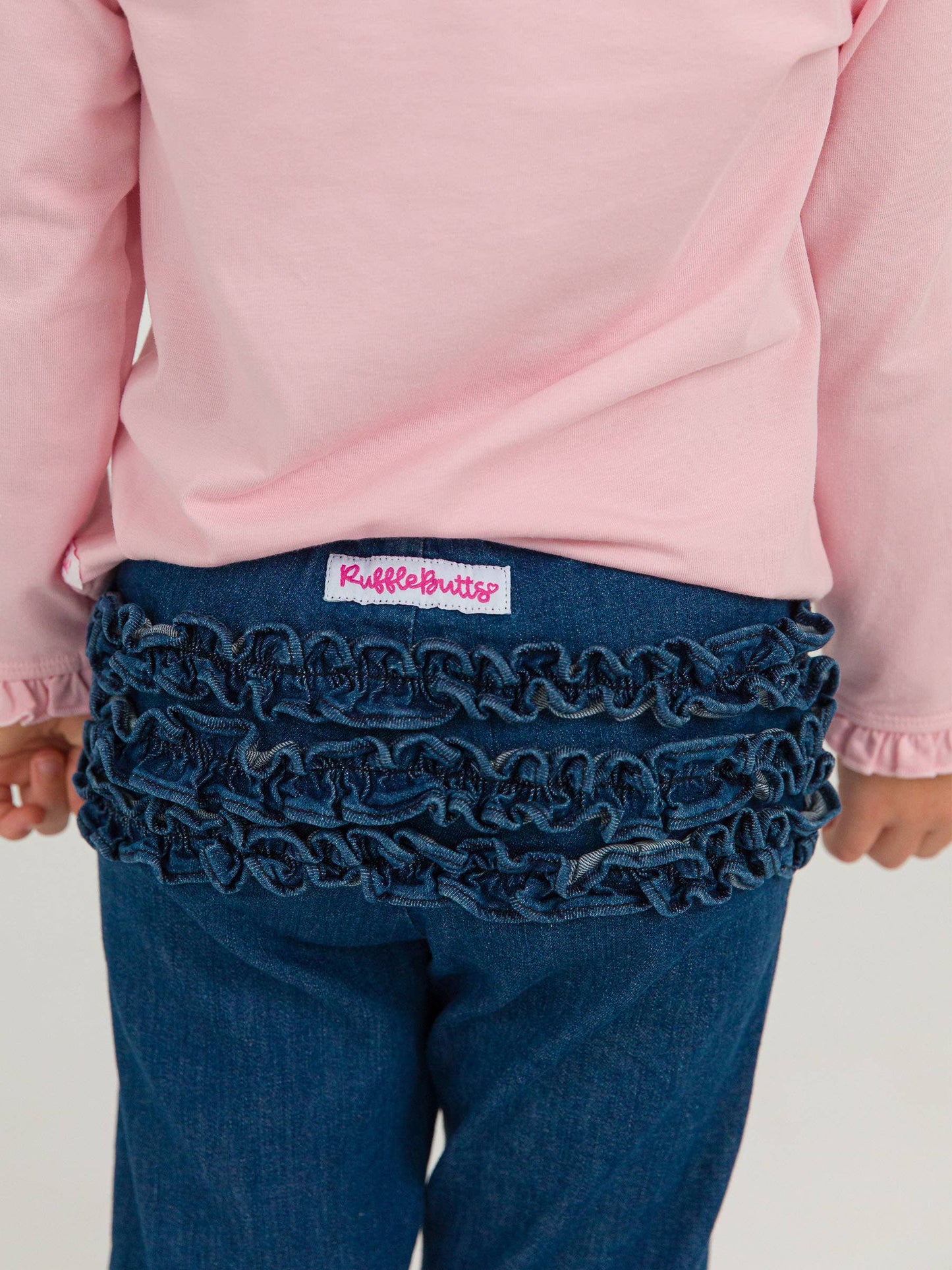 Stretch Denim Flare Pants with Ruffles (Infant)