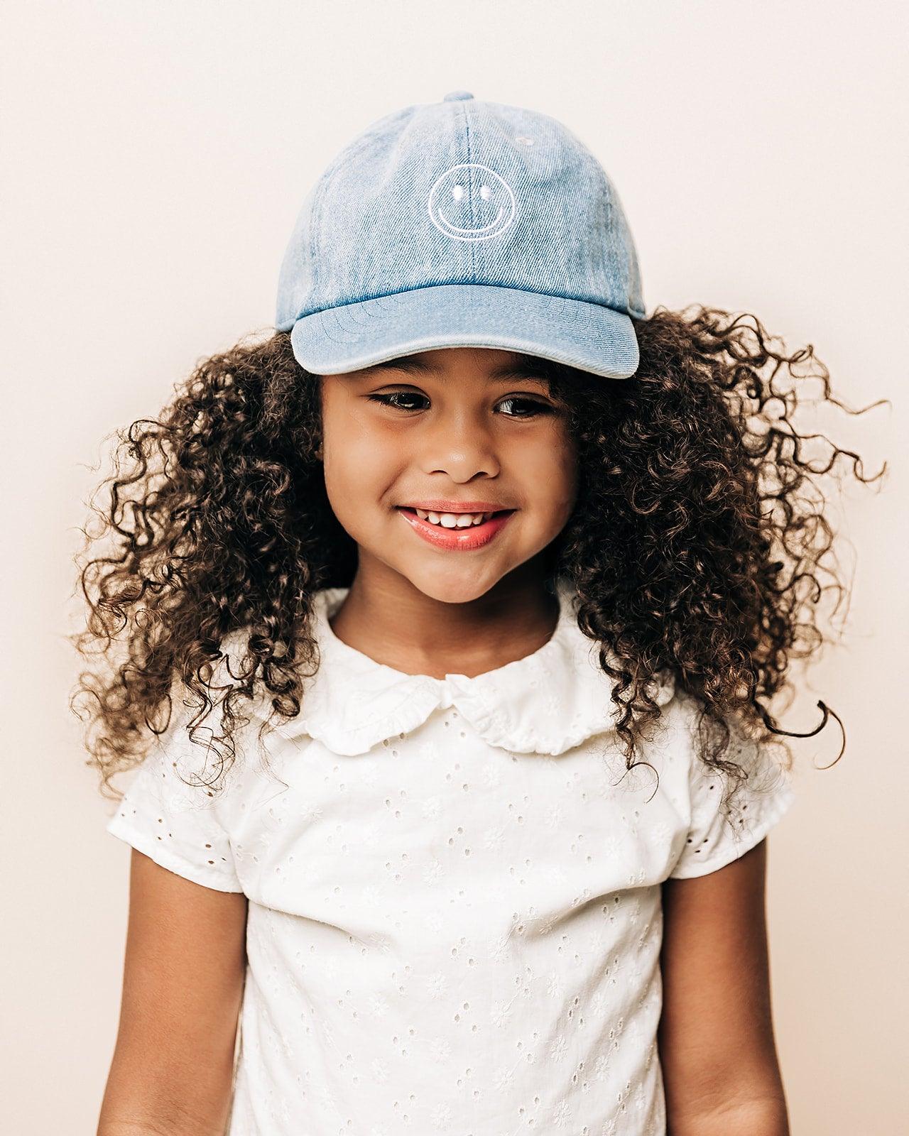 Denim Smiley Face Hat