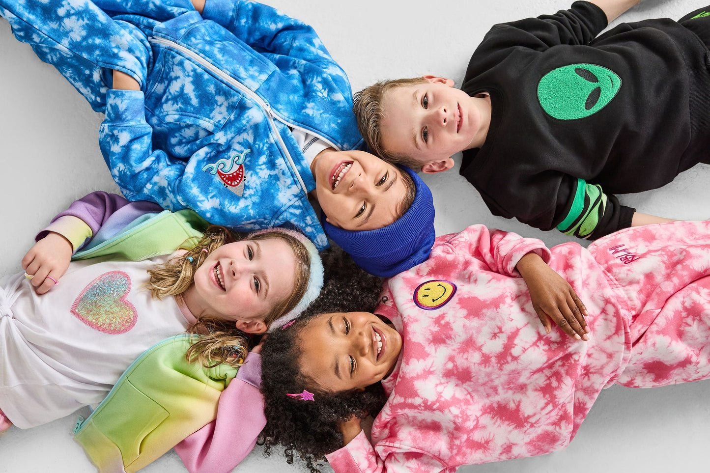 Smiley Tie-Dye Crewneck Sweatshirt