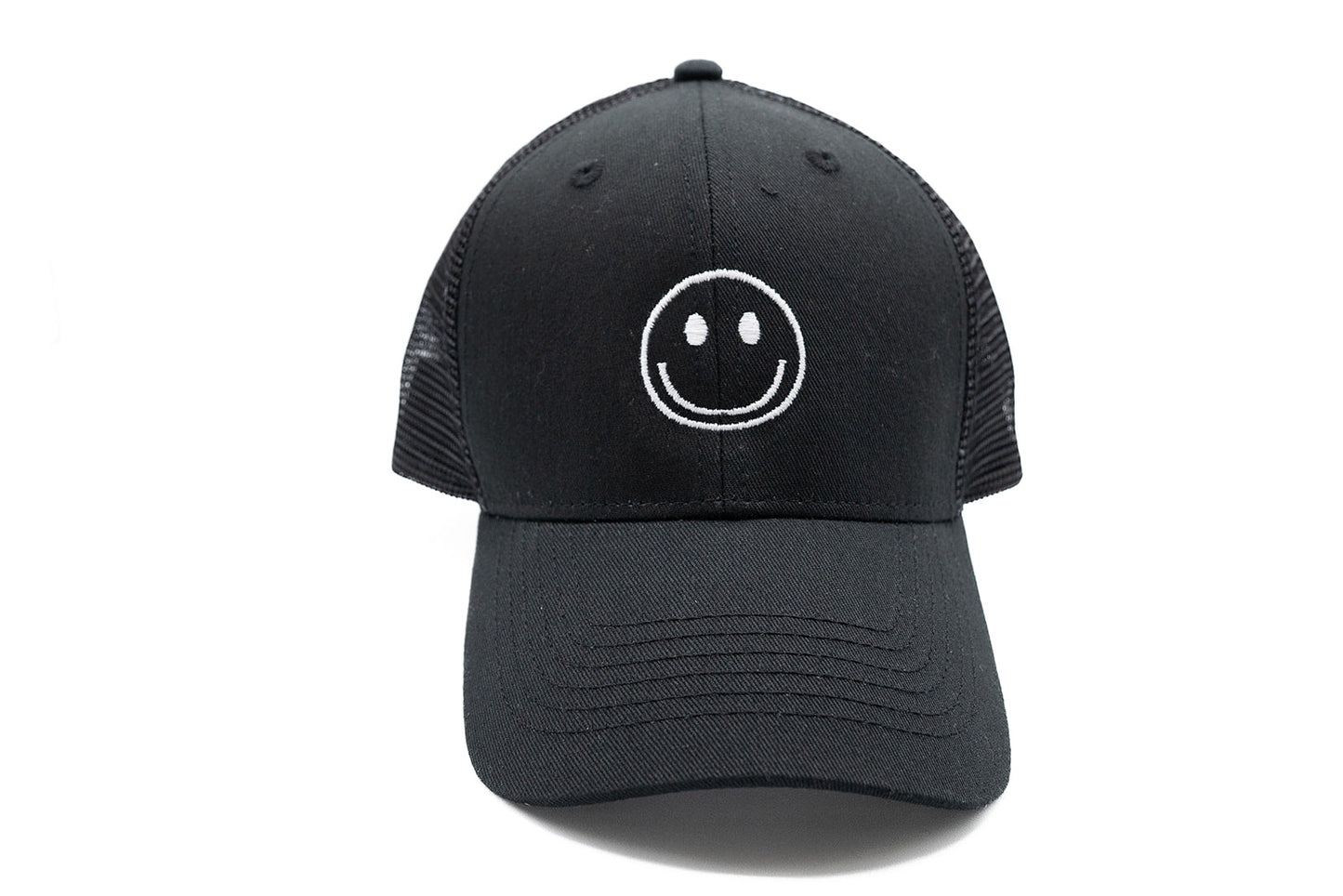 Smiley Hat in Black Snapback