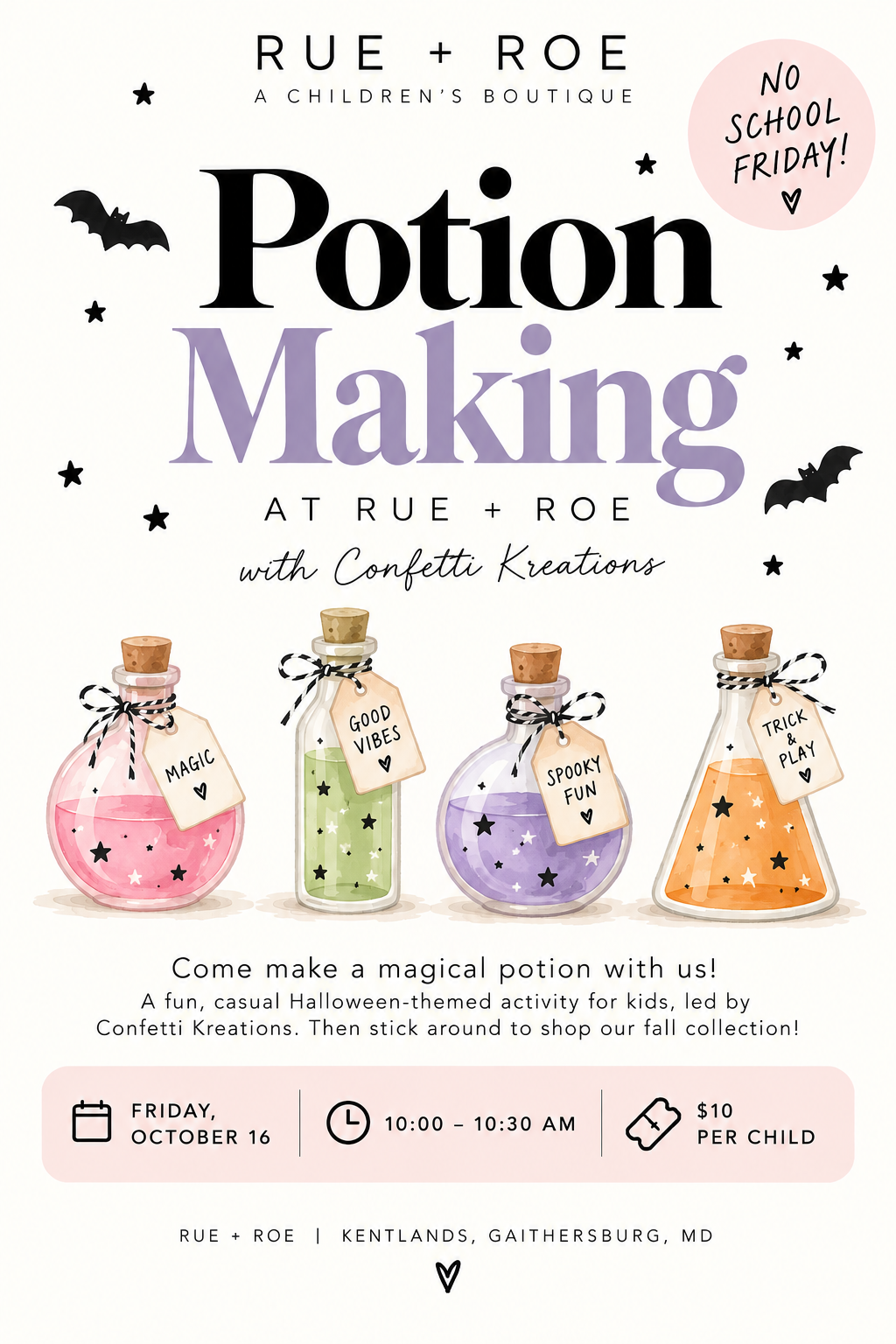 Potion Making at RUE + ROE