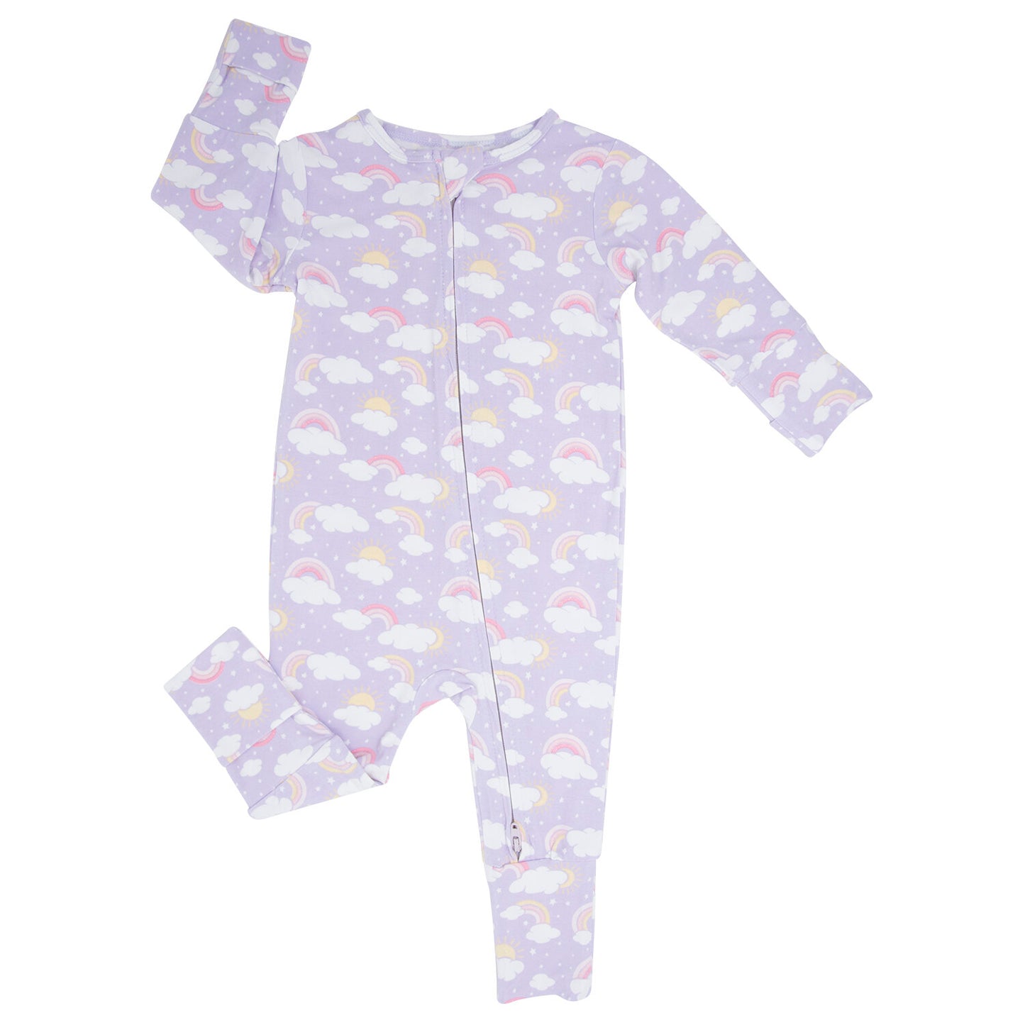 Rainbow Clouds Bamboo Convertible Romper