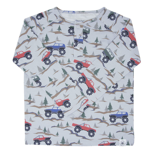 Over The River Bamboo Raglan L/S Henley