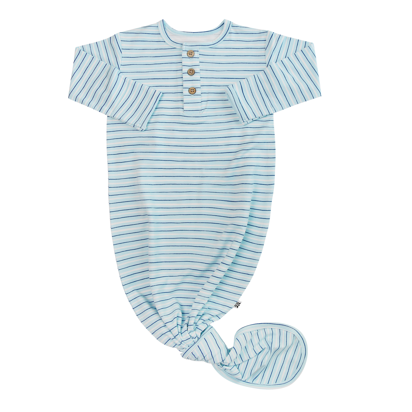 Blue Stripe Bamboo Knotted Gown