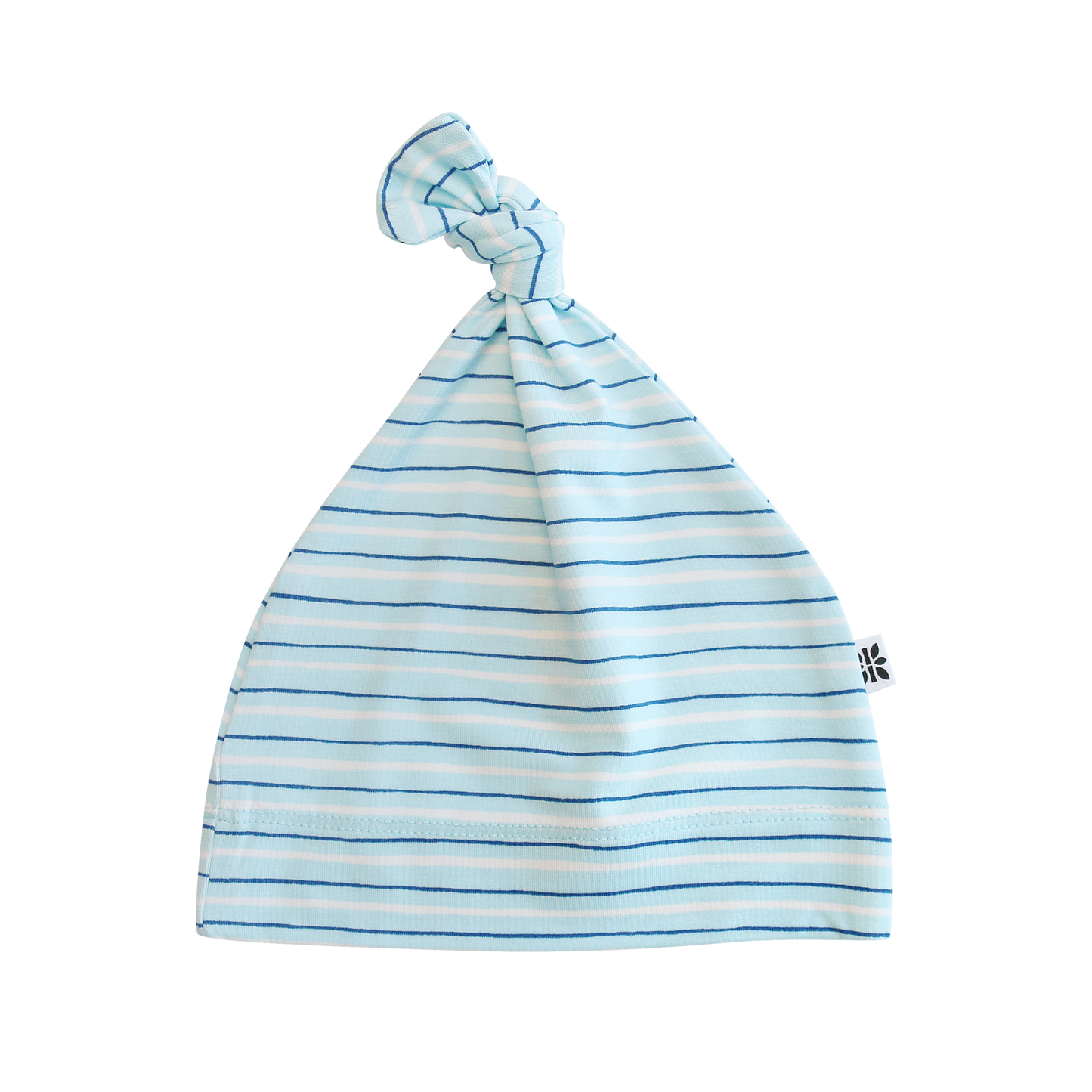 Blue Stripe Bamboo Knot Hat