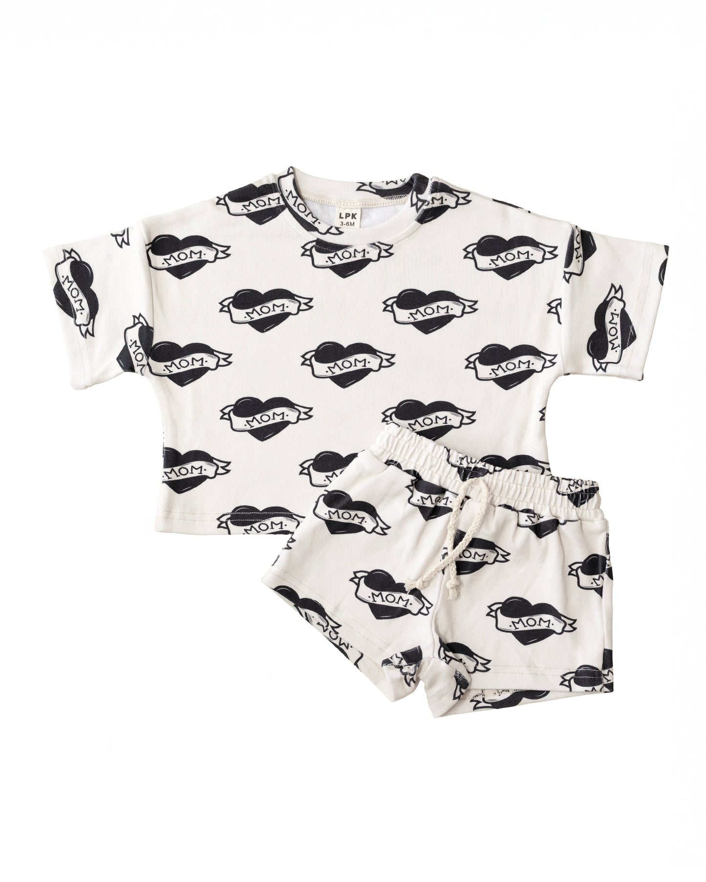 Mom Tattoo Shorts Set