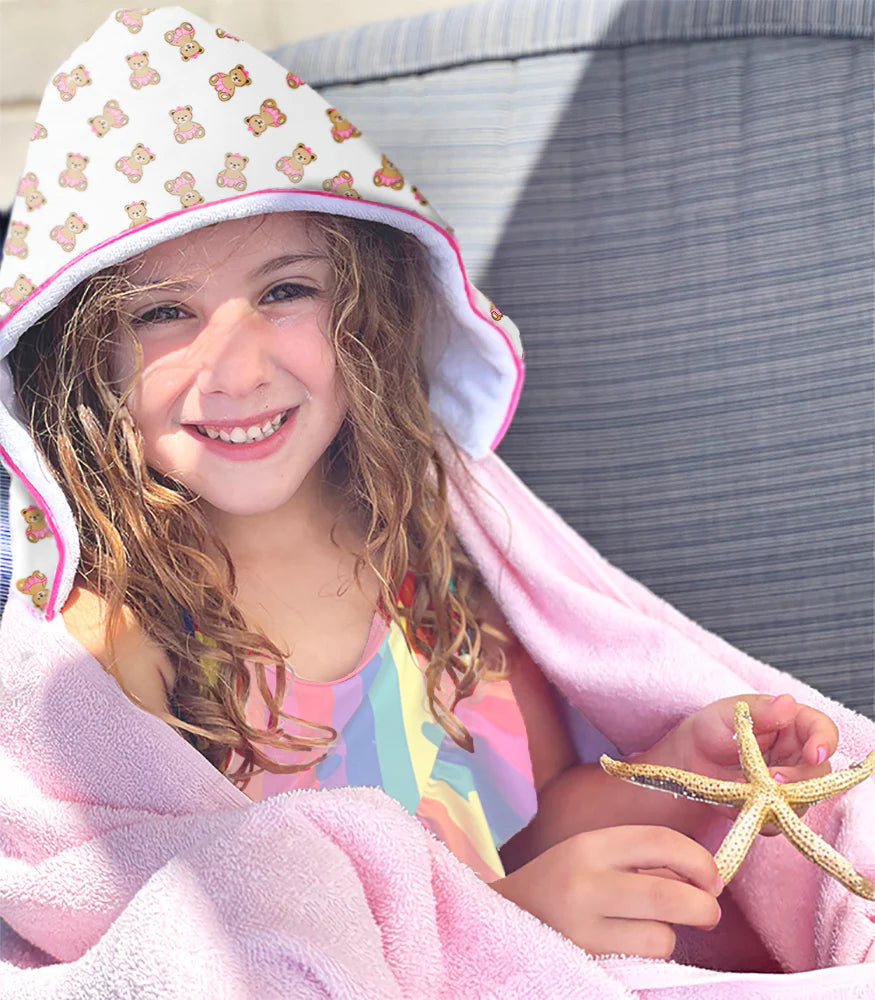 Princess Teddy Deluxe Hooded Towel